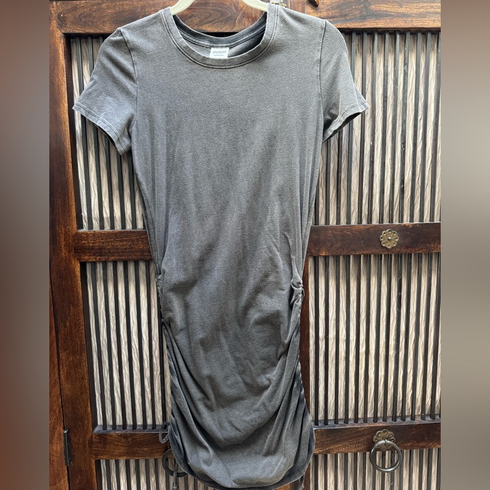 PINK Victoria's Secret Gray Ruched T-Shirt Mini Dress - Size S